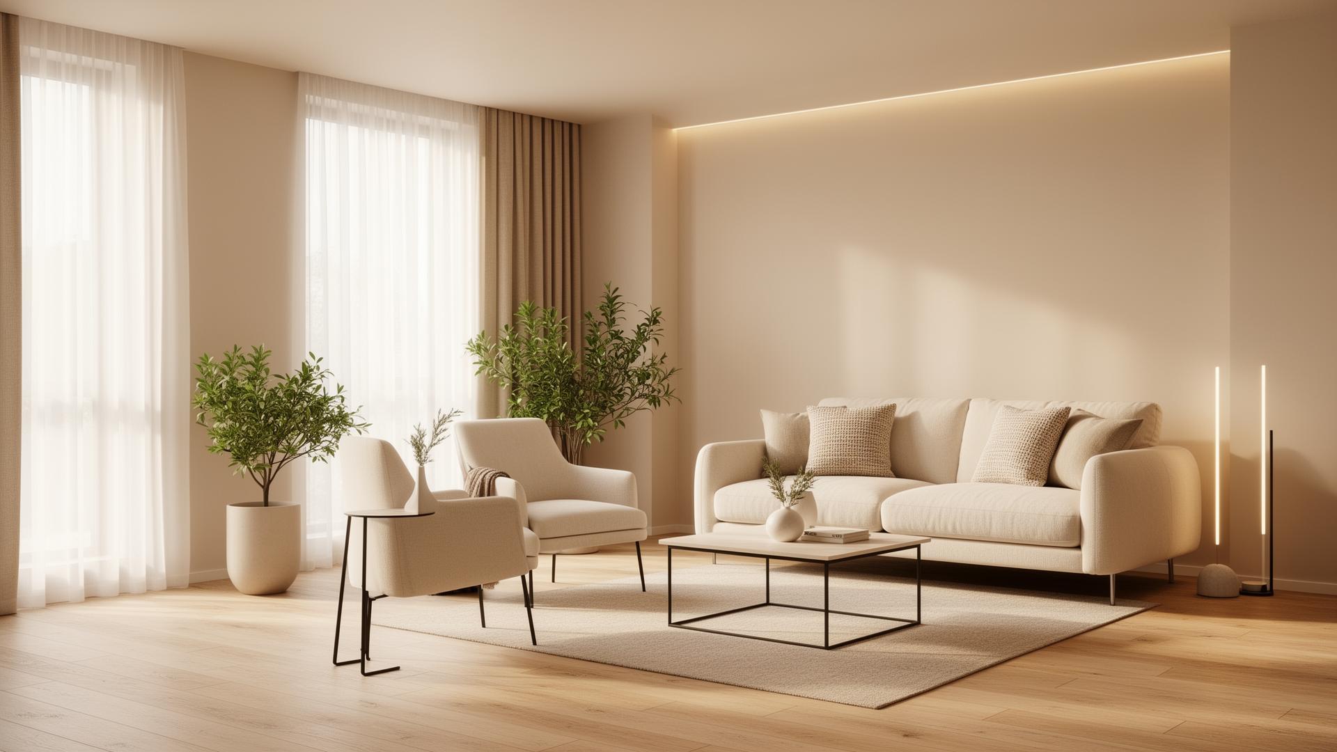 Elegant furnished living room